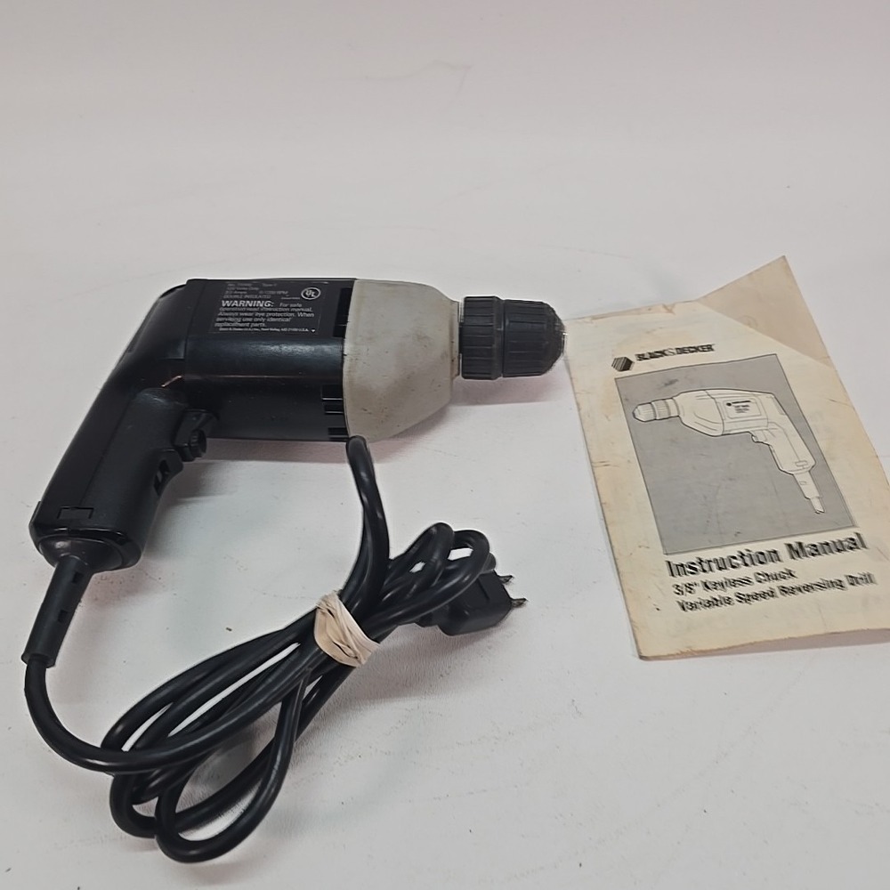 Black & Decker No. TS300  3.3 Amp 3/8" Drill 120V‎ USA Corded